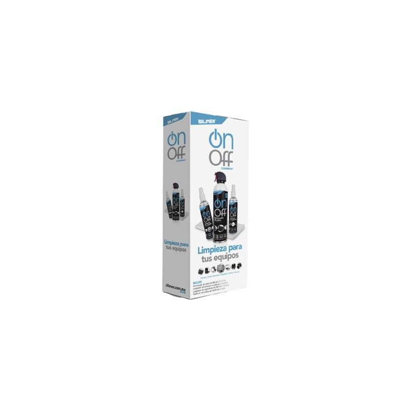 Kit de Limpieza para Electrónicos / 4 Productos Especializados / Aire Comprimido 660 ml / 2 Limpiadores 250 ml / 2 Microfibras 30x30 cm