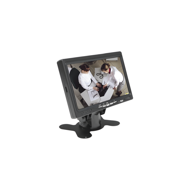 Monitor TFT-LCD / 7 Pulgadas / Resolución 1024x600 / Brillo 300 cd/m² / Entradas HDMI VGA RCA / Operación -20 a 70 °C