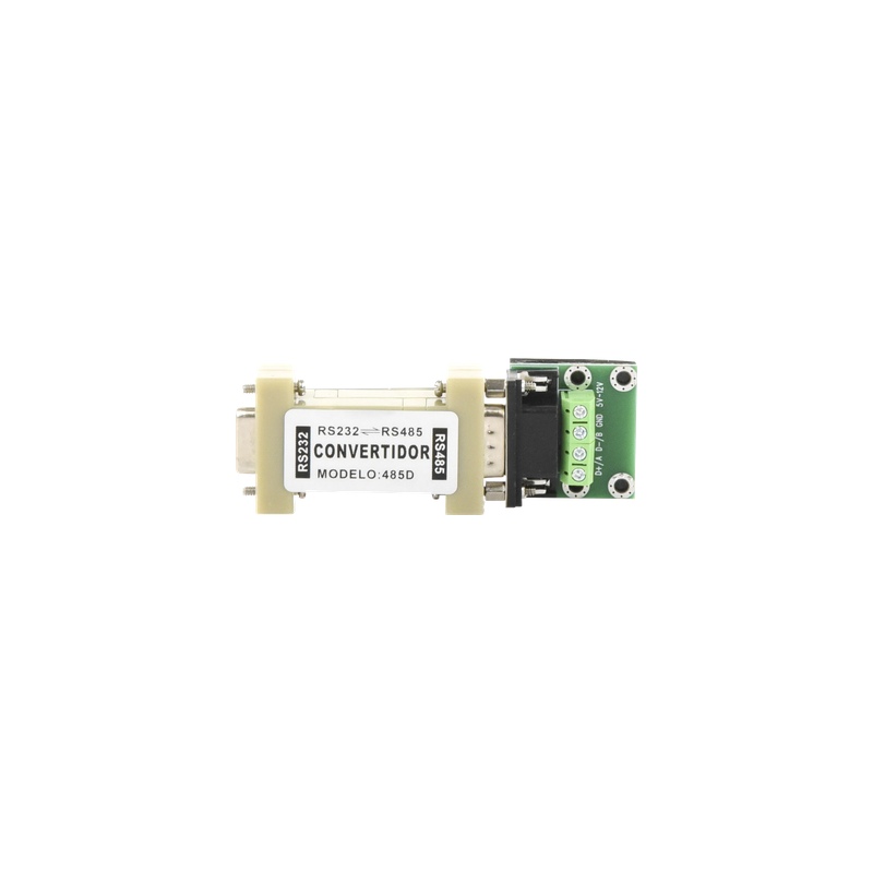 Convertidor de interfaz / RS232 a RS485 / Half-duplex automático / 115.2 kbps / 1200 m (3937 ft) / 5-12 VCC