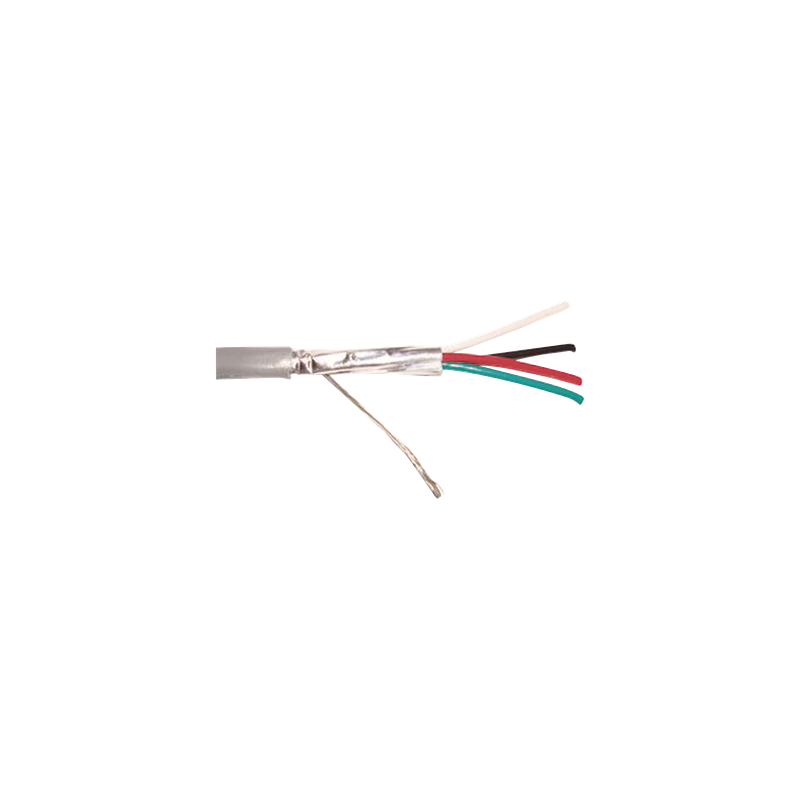 Cable Multiconductor para Alarma / 4x22 AWG / Blindado / CMR / 305 m (1000 ft) / Gris