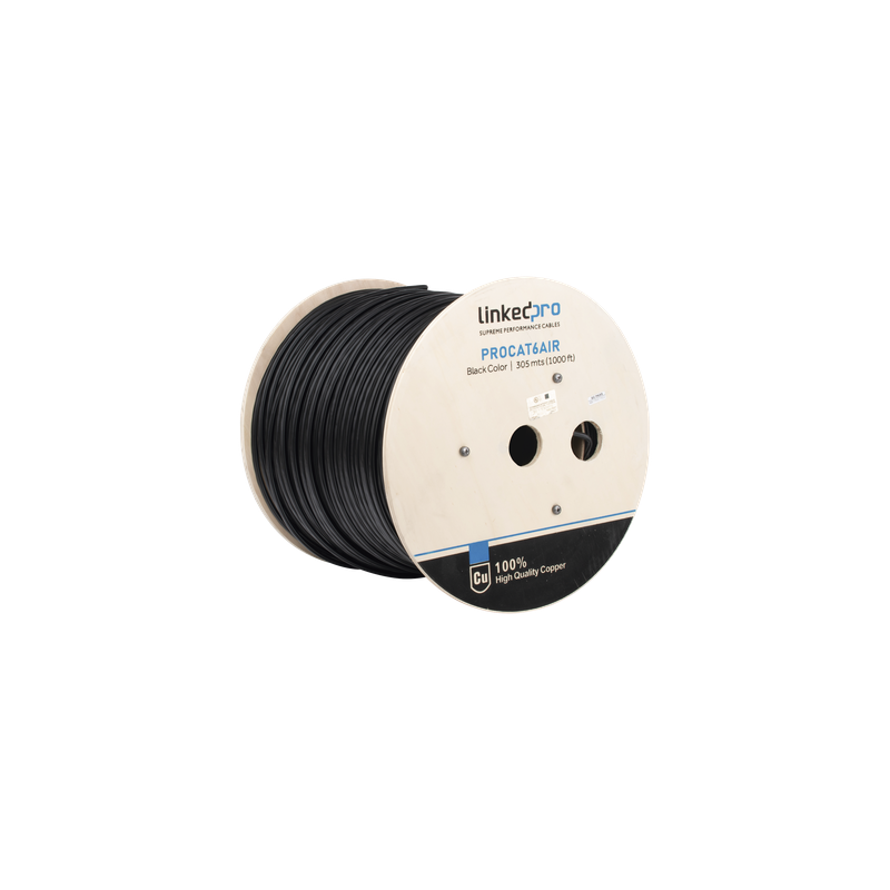 Bobina Cable FTP Cat6+ 305m Mensajero Acero LINKEDPRO
