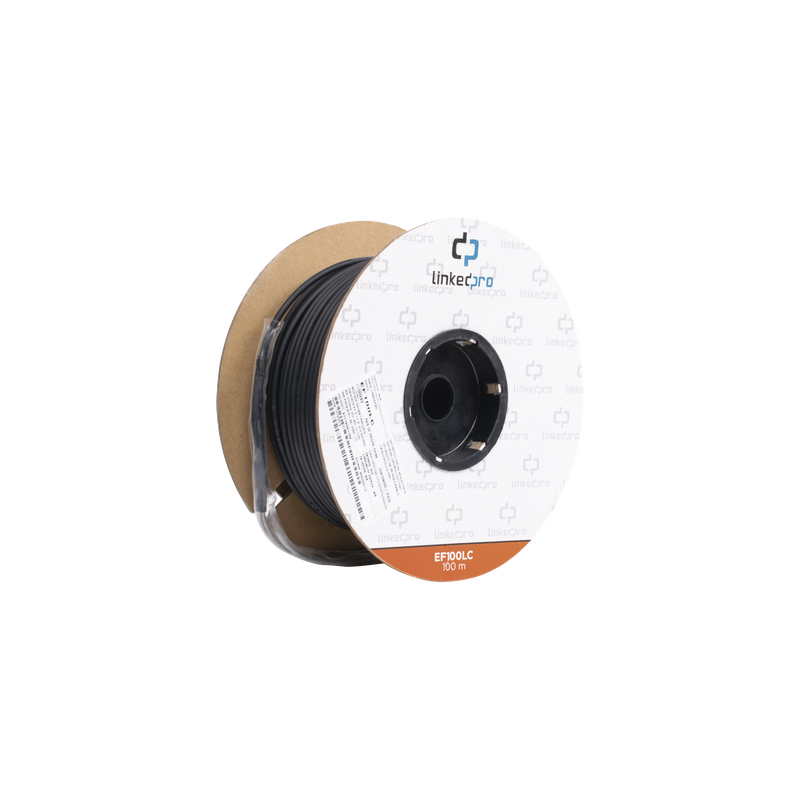 Carrete de Fibra Óptica / Monomodo 9/125 / LC-LC Dúplex / 100 m (328.08 ft) / Kevlar / Subterráneo