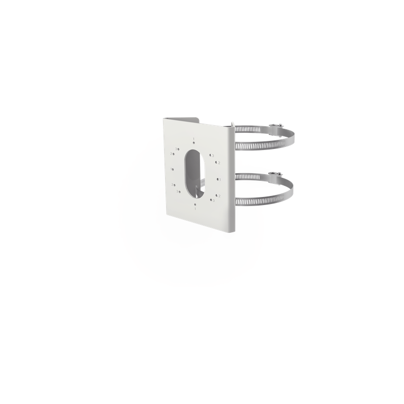 Montaje en Poste para Cámara IP / Acero Inoxidable / Compatible DS-2CD26 / Exterior / Blanco