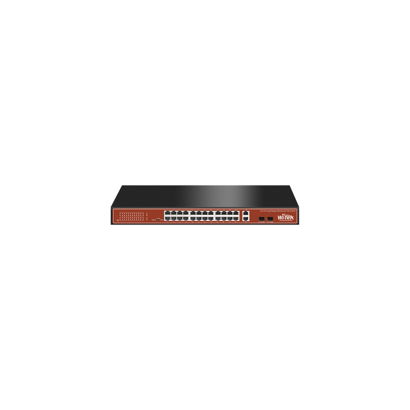Switch PoE WI-TEK 24 Puertos 250W Largo Alcance