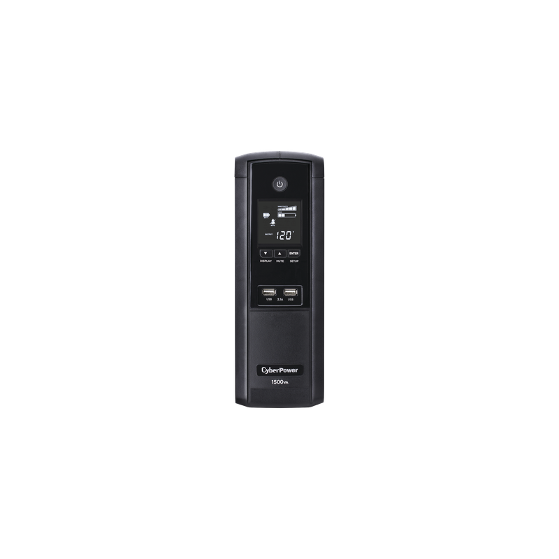 UPS de 1500 VA/900 W, Topología Línea Interactiva, Entrada 120 Vca NEMA 5-15P, Tipo Torre, Con 12 Tomas NEMA 5-15R, 5 años de garantía 