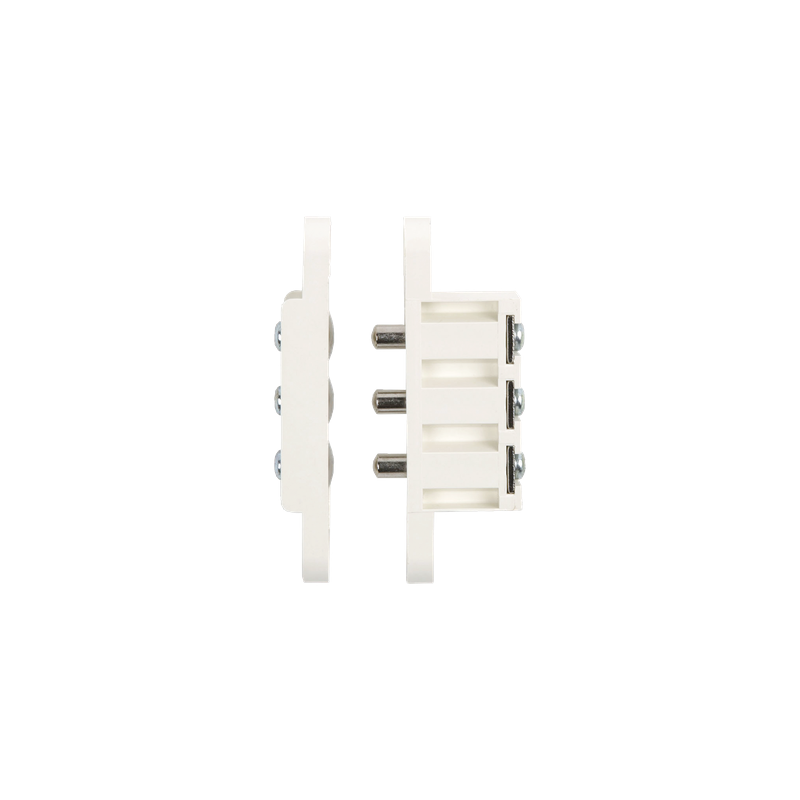 Contacto de transferencia / 3 pines / 1.5 A / 13 x 71 mm / Latón niquelado / Acabado blanco / 1/2' x 2-3/4'