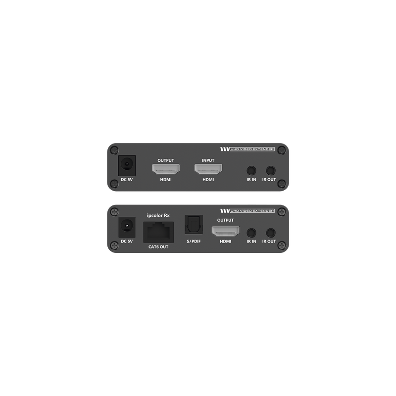 Extensor HDMI / 4K @ 60 Hz / Sin Compresión / Cero Latencia / Alcance 700 m (2296.6 ft) / Cascada 10 Receptores / IR Bidireccional / ARC / S/PDIF