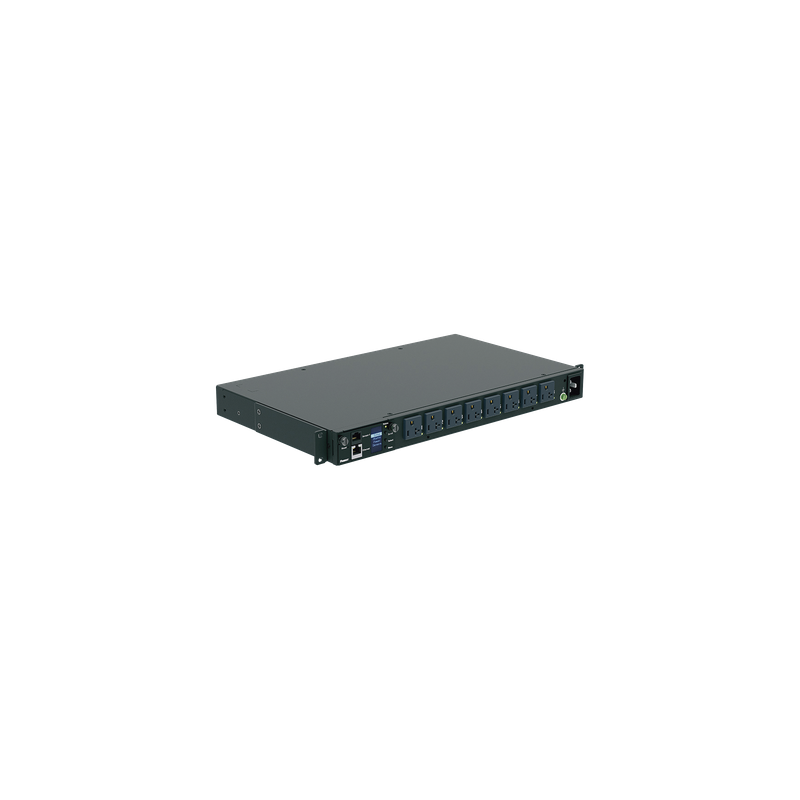PDU Monitoreable por Toma / 8 Salidas NEMA 5-20R / Control Individual y por Grupo / 120 Vca / 15 A / 1UR Horizontal 19 in