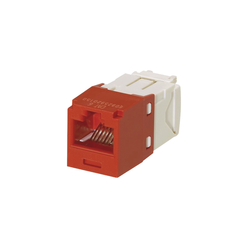 Conector Jack RJ45 Panduit Cat6 Mini-Com Rojo