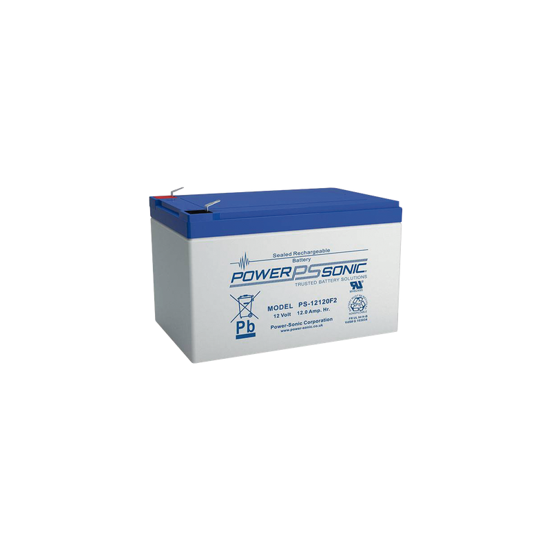 Batería de Respaldo AGM/VRLA / 12V / 12 Ah / Terminales F2 / 5 Años Vida Útil / Sin Mantenimiento