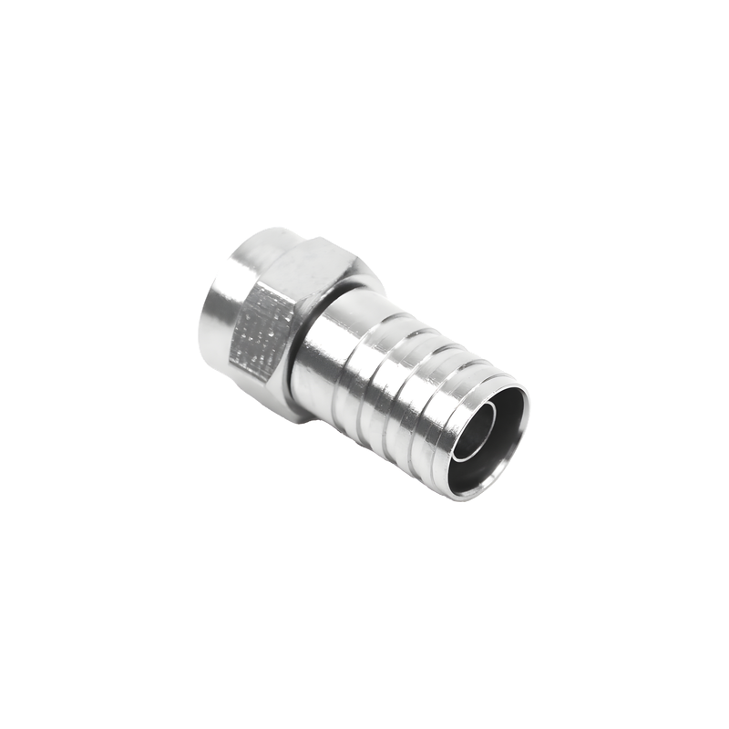 Conector F Macho / Doble Blindaje Plegable / RG-59 / Bronce Niquelado / Contacto Oro / 1.64 ft Equivalente