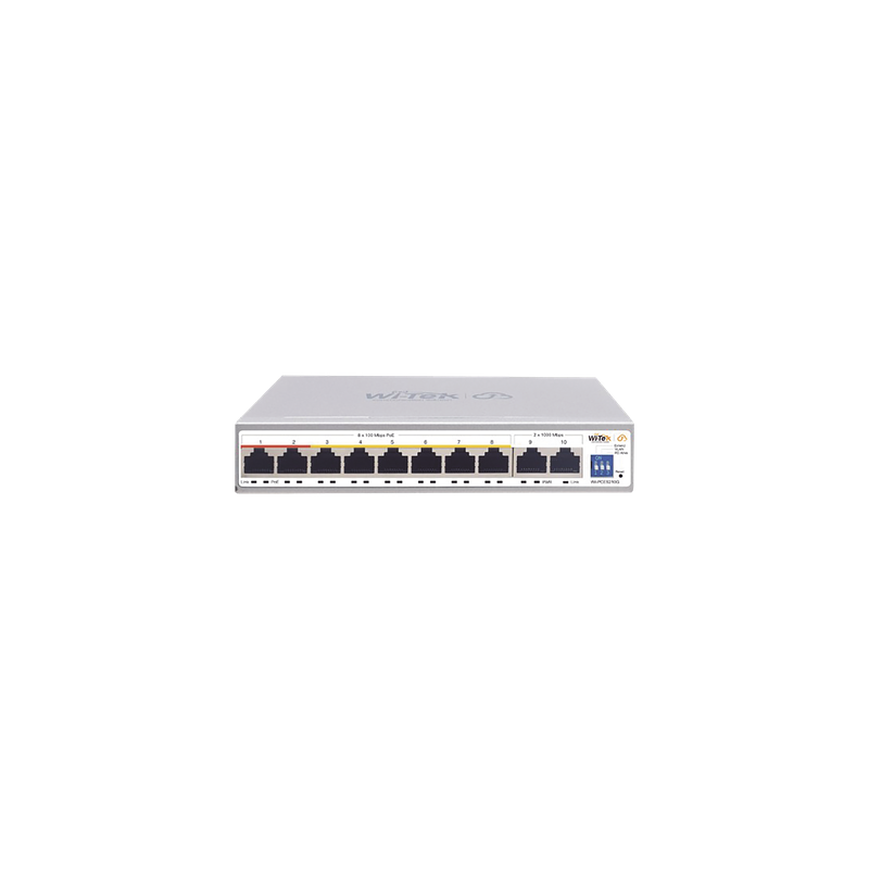 Switch PoE WI-TEK WI-PS210G 8 Puertos 10/100Mbps + 2 Uplink