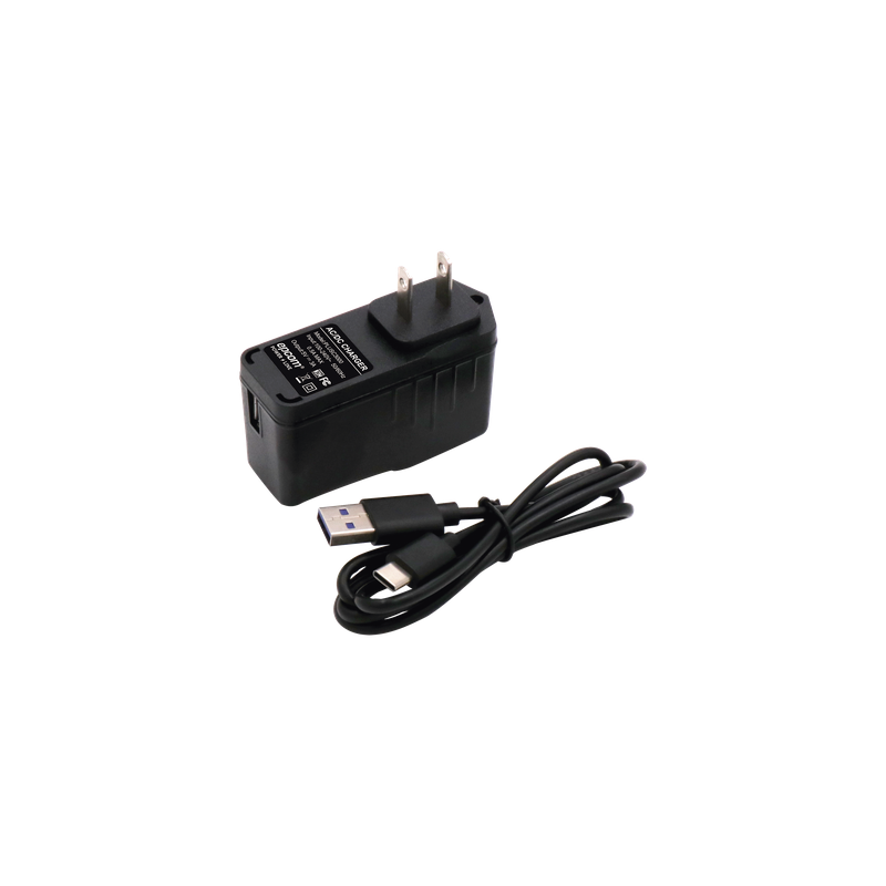Adaptador de corriente AC/DC / Entrada 100-240 VCA / Salida 5 VCC @ 3 A / Conectores USB-C y micro-USB