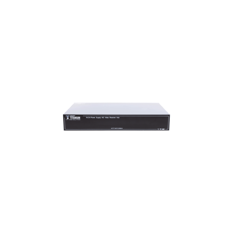 (SOLO RECEPTOR) TRANSCEPTOR ACTIVO DE 16 CANALES / VIDEO+PODER en un solo Cable UTP / 150 metros en 4K, 200 metros en 5 MP/ Envía 36 Vcc y Recibe 12 Vcc / TODO INCLUIDO PARA RACK / HD-TVI/CVI/AHD/CVBS / SIN RUIDO / INSTALACIÓN LIMPIA.