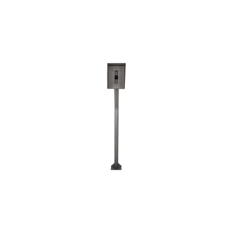 Poste Industrial para Portero IP / Altura Ajustable 1.21 m (3.97 ft) / Acero Calibre 11 / Pintura Electrostática Gris / Anclaje Incluido