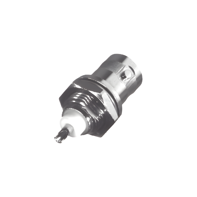 Conector BNC Hembra / Montaje Frontal Chasis / Soldable / 75 Ohm / D-Plano / 0.98 in