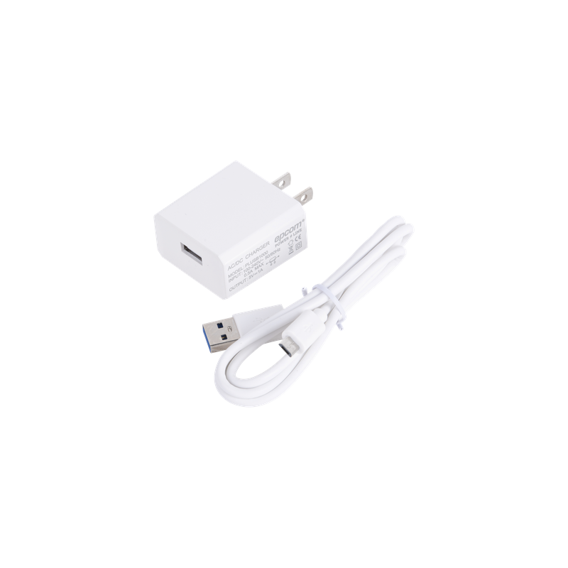 Cargador Micro-USB Profesional / 5 VCC / 1 A / Entrada 100-240 VCA / 1.94 x 1.67 x 0.96 in