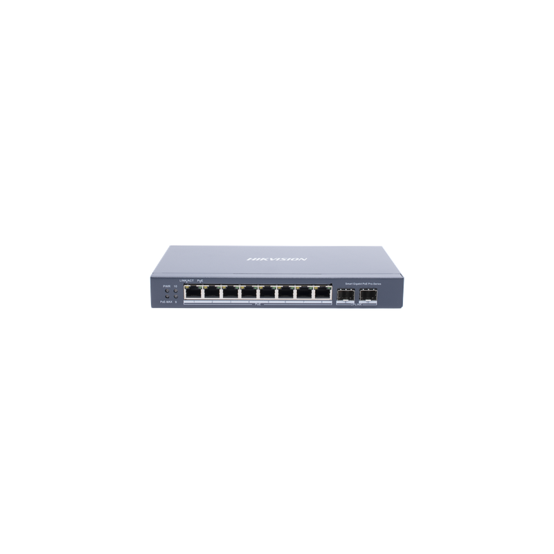 Switch Administrable PoE+ / 8 Puertos Gigabit / 2 SFP / Extensión 300 m (984.3 ft) / 110 W / Gestión en la Nube