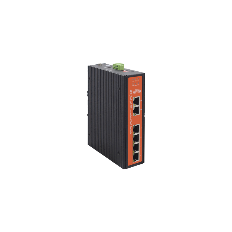 Switch Industrial PoE WI-TEK 4 FE + 2 GE PoE Extendido