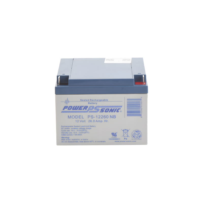 Batería 12V 26AH AGM/VRLA Power Sonic 5 años UL
