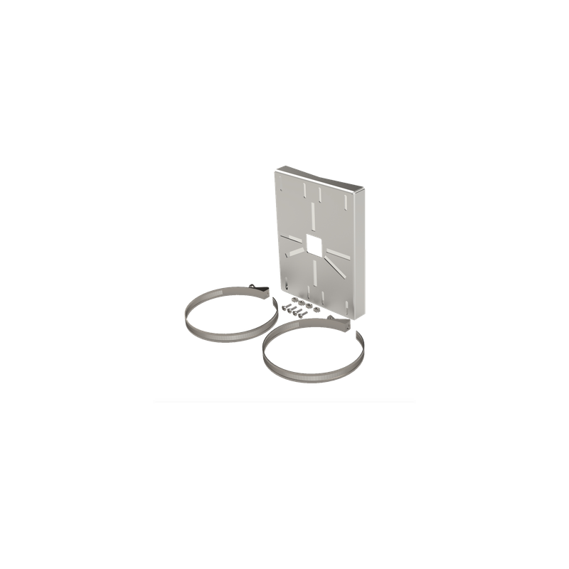 Montaje Universal para Cámara / Acero Galvanizado Calibre 16 / Poste 2' a 5' / Acabado Rugoso Fino / Exterior
