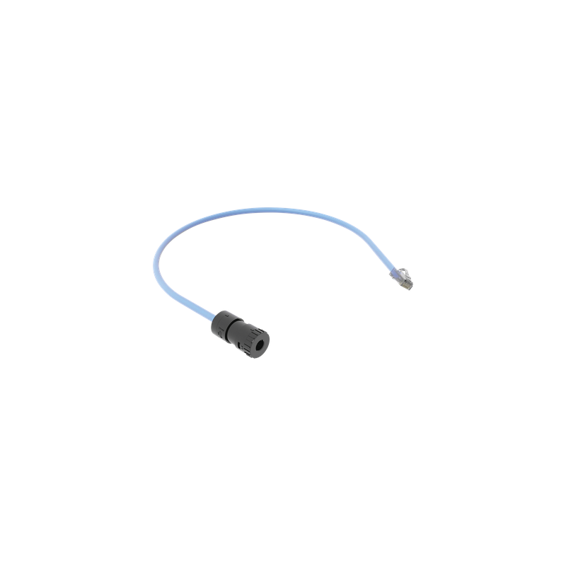 Cable de Conexión Jack a Plug RJ45 / Cat 6A / CMP Plenum / 0.5 m (1.64 ft) / Azul