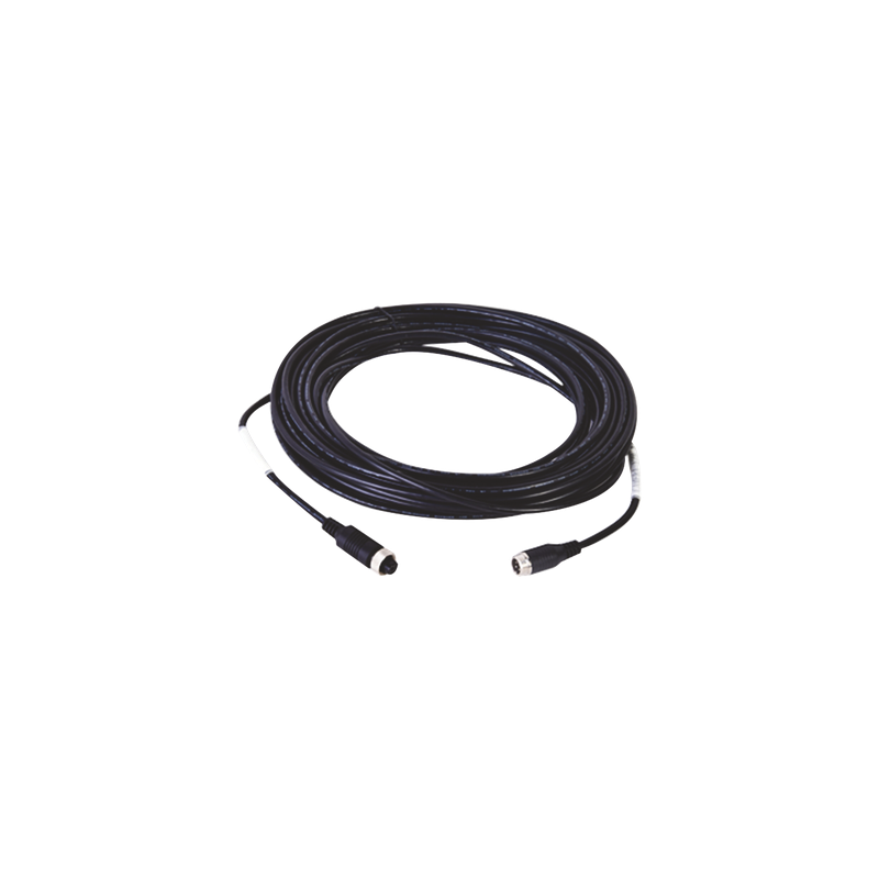 Cable Extensor de Vídeo y Audio / 6 m (19.7 ft) / Conector M12-4P Circular / Transmisión Simultánea Vídeo-Audio-Alimentación / Protección Ambiental RoHS