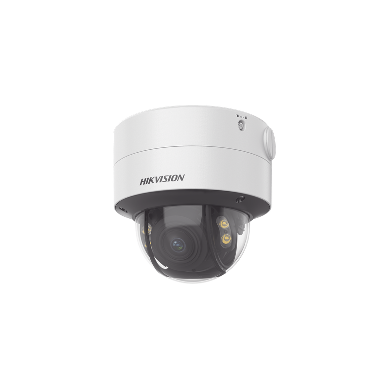 Domo IP / 4 MP / Color 24/7 / Lente Varifocal 3.6-9 mm / Luz Blanca 40 m (131 pies) / WDR 130 dB / IP67 / IK10 / AcuSense / MicroSD 512 GB