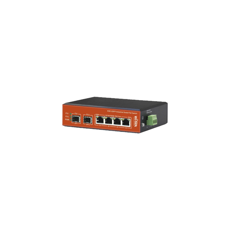 Switch Industrial PoE++ WI-TEK 8 Puertos Gigabit + 2 SFP