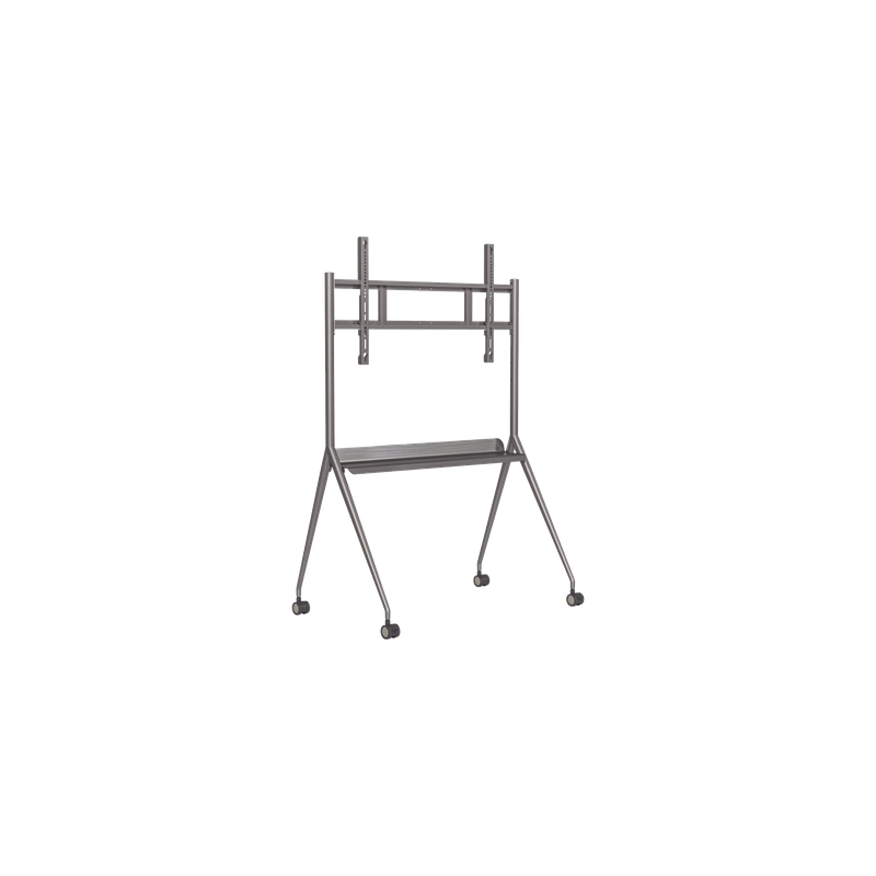 Soporte de Piso Móvil para Pantalla / 55" a 75" / VESA hasta 600 x 400 mm / Carga 85 kg / Estructura Metálica 20 kg