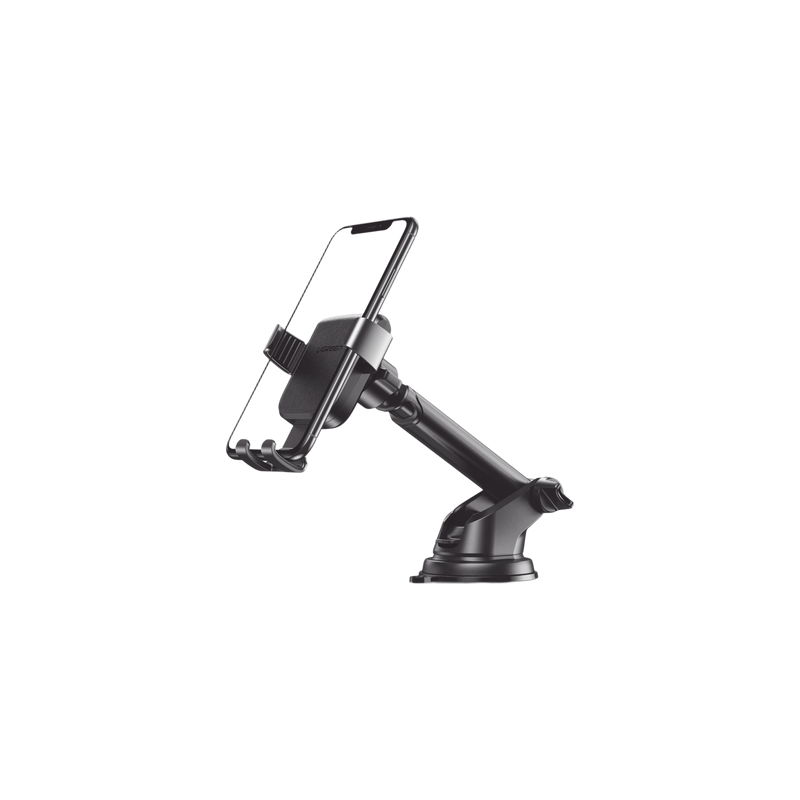 Soporte de Celular para Automóvil / Ventosa con Succión Fuerte / Rotación 360° / Brazo Telescópico Ajustable / Compatible 4.7'' a 7'' / Sujeción por Gravedad