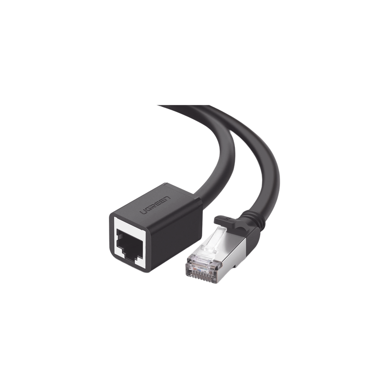 Cable de Extensión Ethernet / Cat6 / F/UTP / RJ45 Macho a Hembra / 1 m (3.3 ft) / 1000 Mbps / 250 MHz / 26 AWG / Blindaje Doble