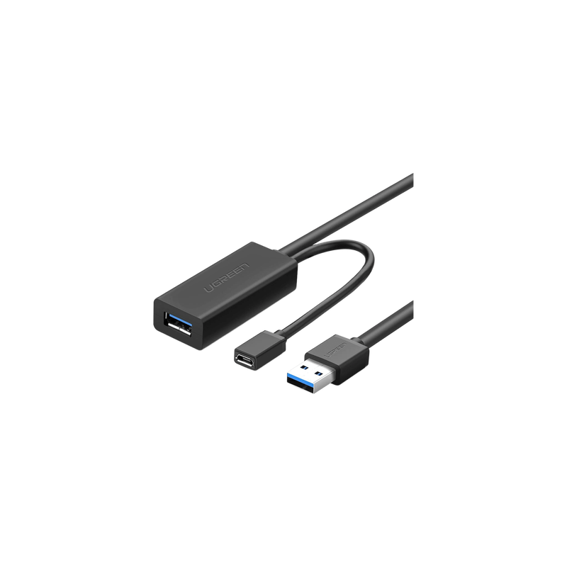 Cable Extensión Activo USB 3.0 / 10 m (32.8 ft) / 5 Gbps / Chip Reforzador / Alimentación Micro USB / Plug & Play