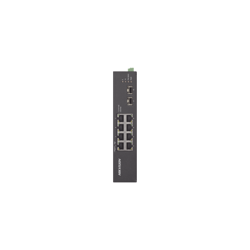 Switch Industrial No Administrable / 8 Puertos Gigabit PoE+ / 2 Puertos SFP / 120 W / 48-57 VCD / 984 Pies de Alcance