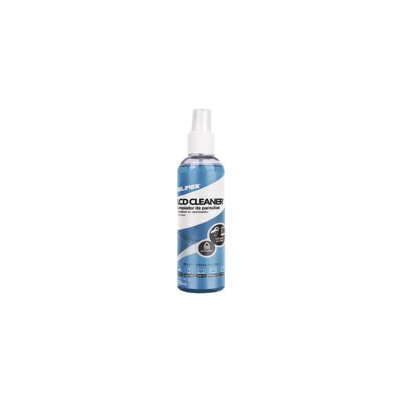 Limpiador de Pantallas / Líquido Antiéstático / Atomizador 250 ml / Compatible con Laptops, Tablets, Smart TV, Smartphones, Cámaras y Lentes