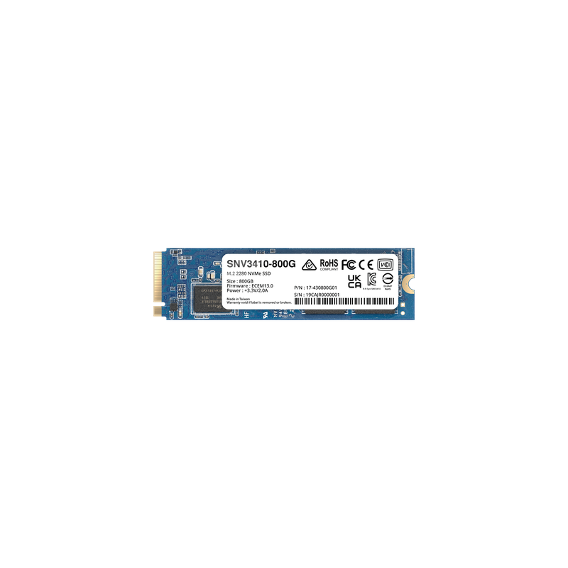 SSD NVMe M.2 / 400 GB / 400000 IOPS Lectura / 70000 IOPS Escritura / 1022 TBW / PCIe 3.0 x4 / Formato 2280/22110