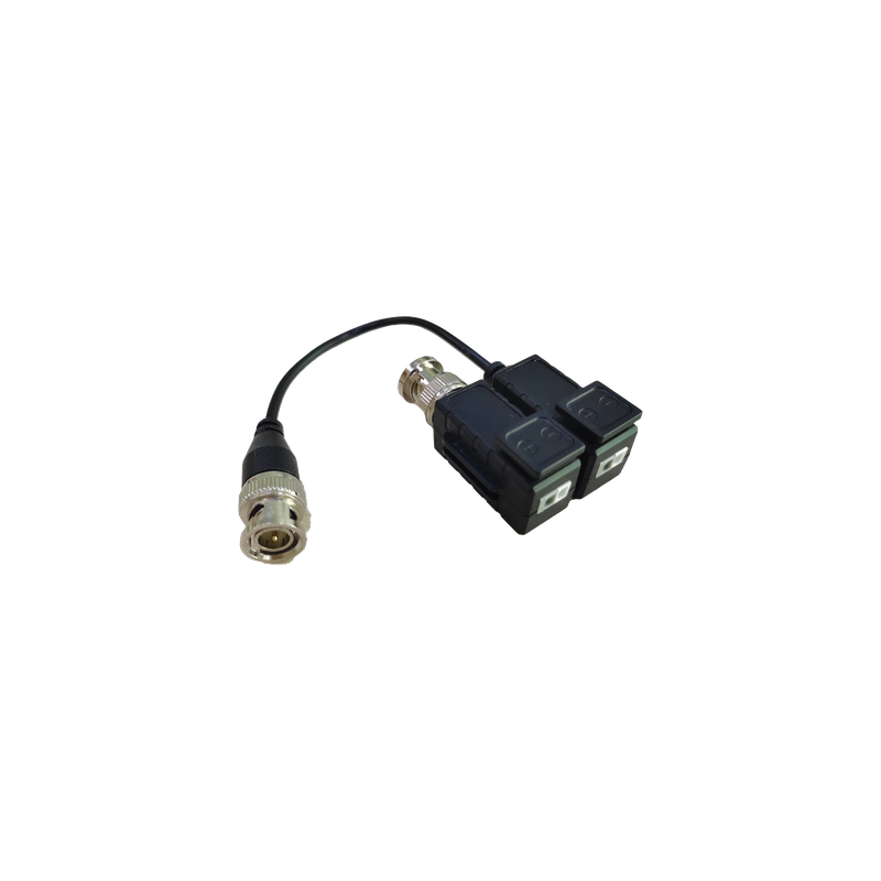 Kit de Transceptores Pasivos / 5MP / Transmisión 200 m (656.2 ft) / UTP Cat 5e/6/6a/7 / Protección TVS / Terminales Push-Pin