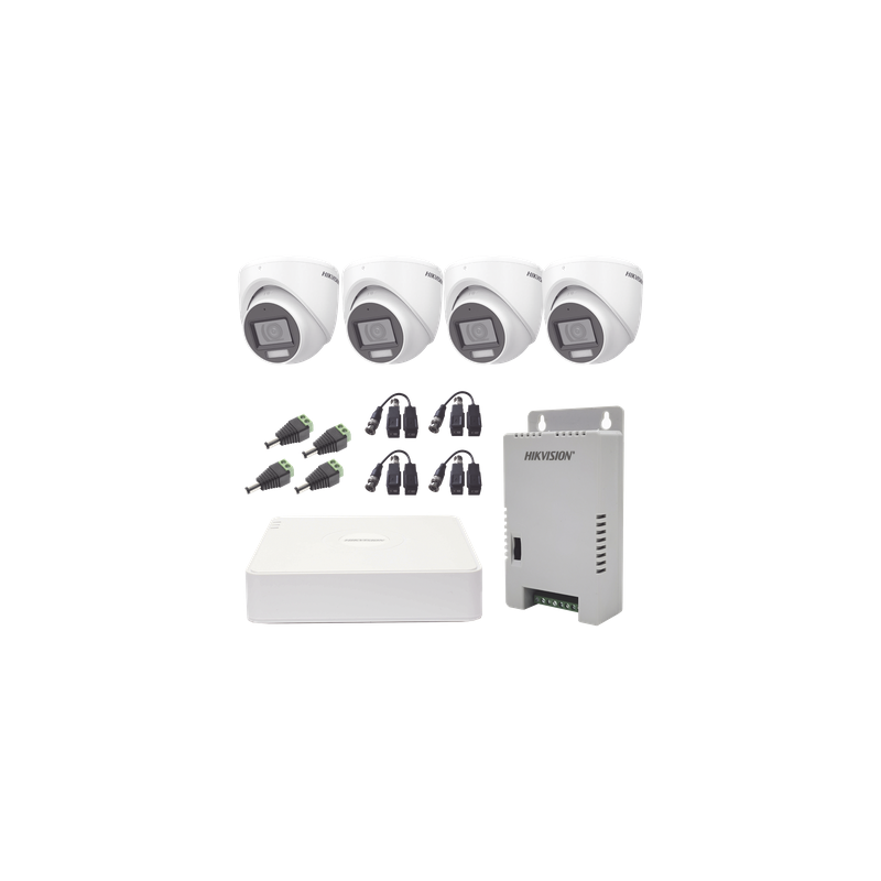 KIT TurboHD 1080p DVR 4 Canales con Audio y Cámaras de Segur