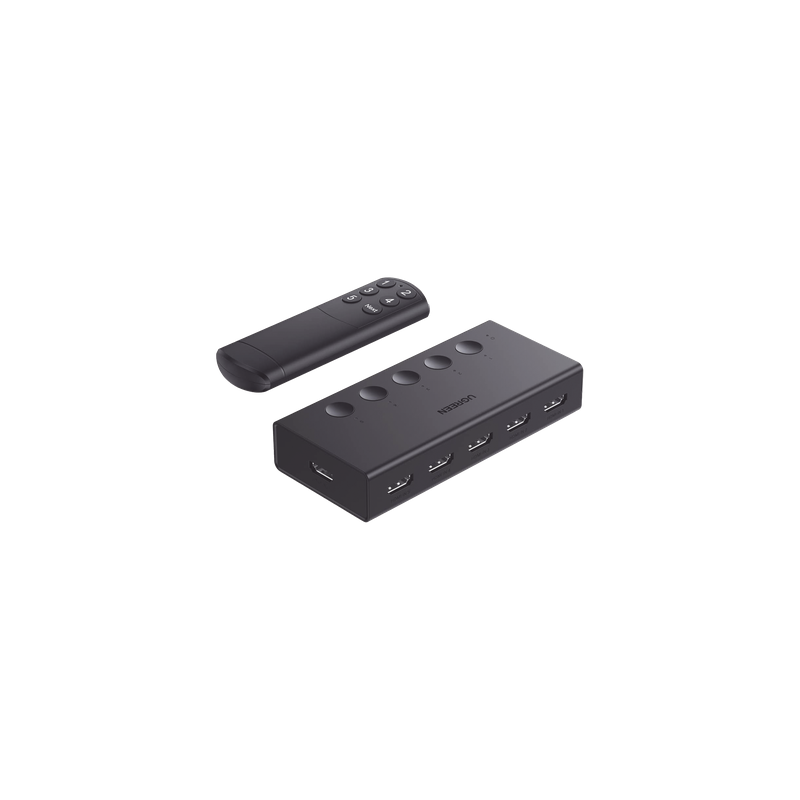 Conmutador HDMI / 5 Entradas 1 Salida / 4K@60Hz / HDMI 2.0 / 18Gbps / IR 10m (32.81 pies) / USB-C