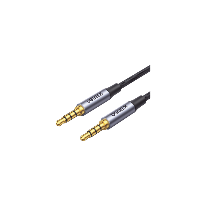 Cable Audio Estéreo / Conector 3.5 mm / TRRS 4 Polos / Doble Blindaje / Nylon Trenzado / 2 m (6.6 ft)