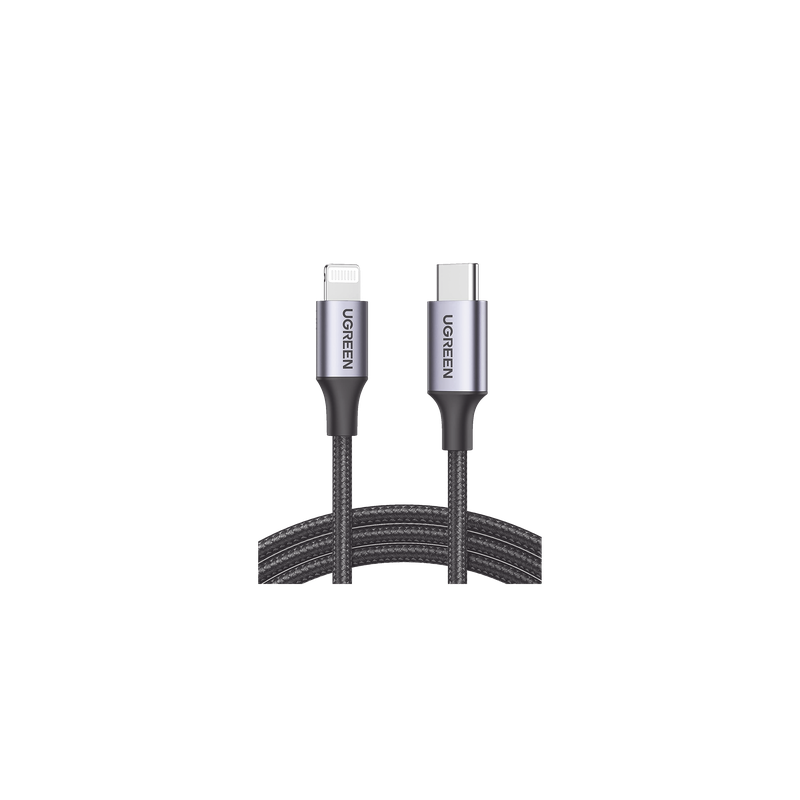 Cable USB-C a Lightning UGREEN MFi 60W 1 Metro