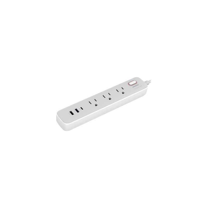 Regleta 30W 6 en 1 UGREEN: 2 USB-A, 1 USB-C PD 30W, 3 AC
