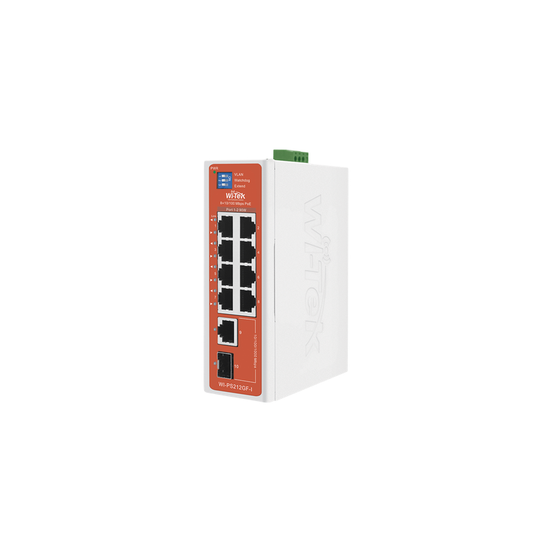 Switch WI-TEK WI-PS212GF-I-V2: 8 Puertos PoE Gigabit SFP