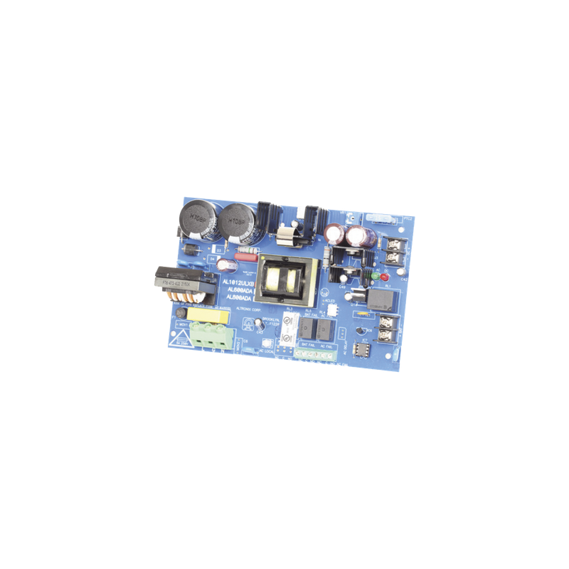 Fuente de Poder Tipo Tarjeta / 115VAC a 12VDC / 10A Continuos / Respaldo de Batería / Failover Instantáneo / Supervisión AC y Batería / UL294