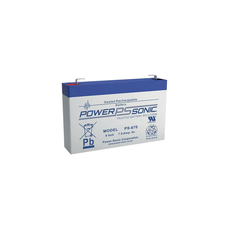 Batería 6V 7AH AGM/VRLA Power Sonic 5 Años UL