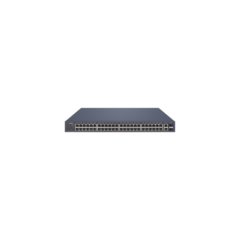 Switch PoE+ Administrable / 48 Puertos Gigabit PoE+ / 2 Puertos Uplink Gigabit / 2 Puertos SFP / 470W / 1U Rack