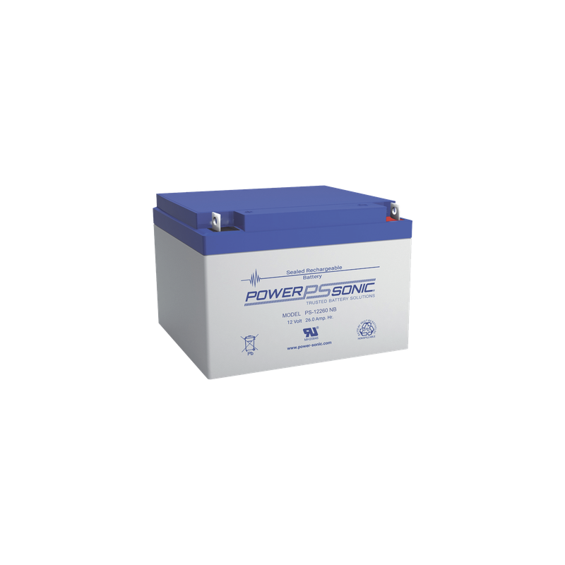 Batería Power Sonic 12V 26Ah AGM-VRLA T12 UL