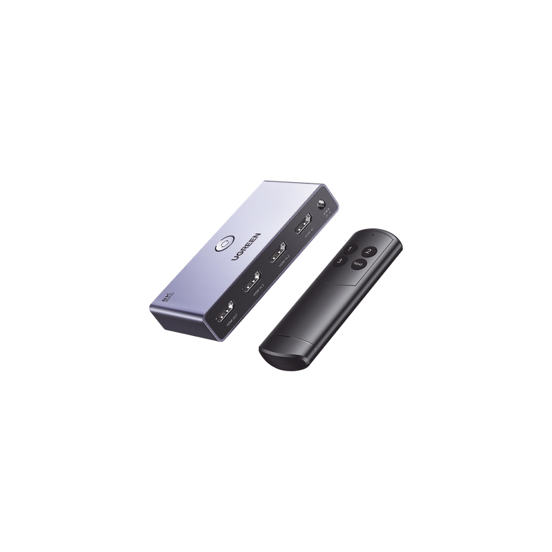 Switch HDMI 2.1 / 3 Entradas 1 Salida / 8K@60Hz 4K@144Hz / HDR Dolby Vision / Carcasa Aluminio / 11.5 ft