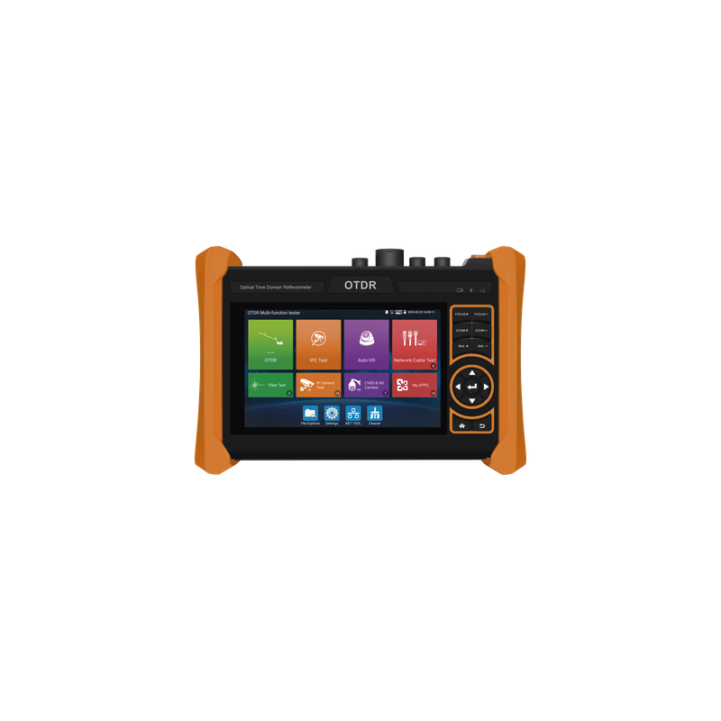 Tester Profesional OTDR y Video / Alcance 150 km / Pantalla 5.4" Táctil / 4K/8K / PoE Integrado / Wi-Fi / VFL / Medidor de Potencia Óptica