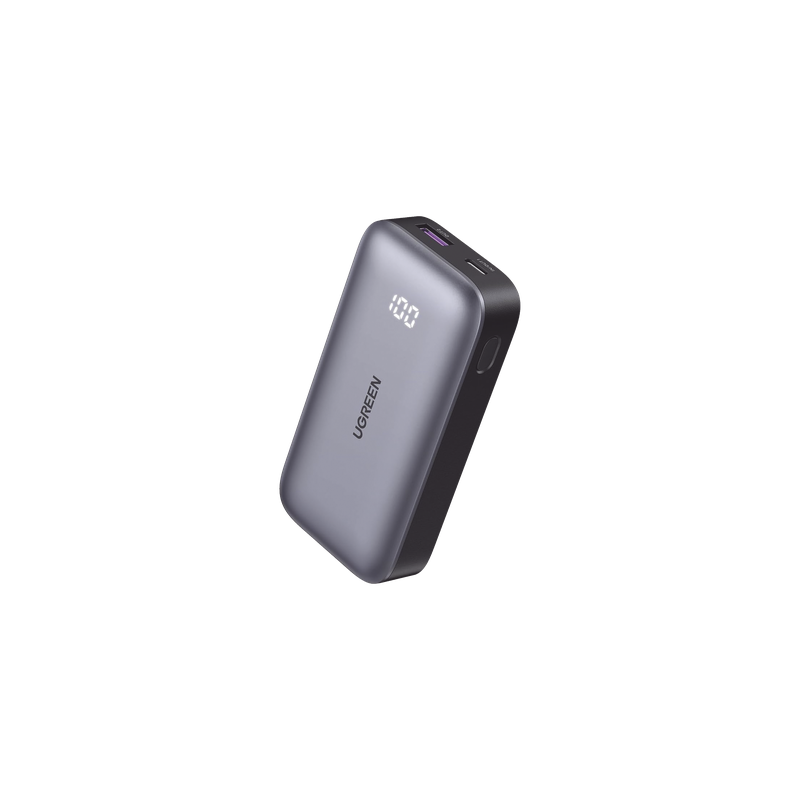 Batería Externa / 30W PD3.0 / 10 000 mAh / 2 Puertos USB-C + USB-A / Carga Bidireccional / Pantalla LED Digital / 180 g